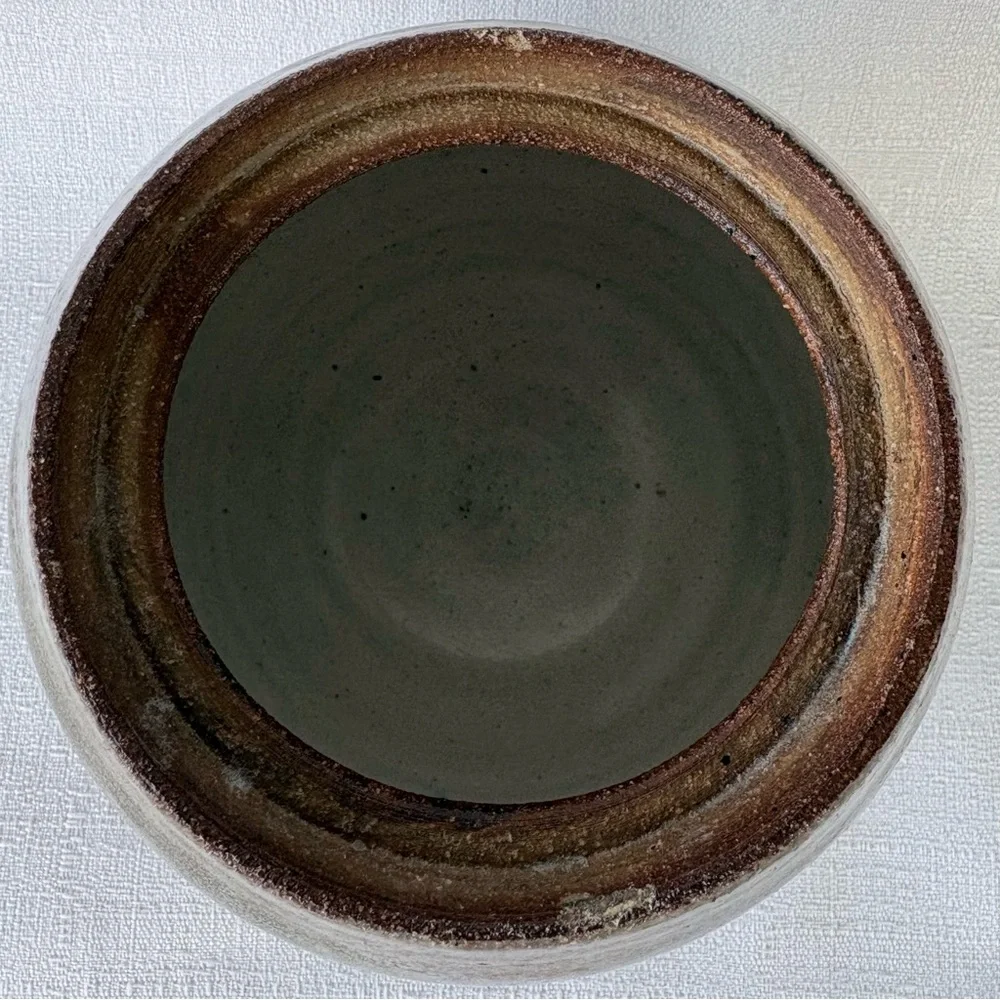 Signed 1981 Campbell Studio Pottery Lidded Jar Drip Glaze Stoneware Canister - Picture 6 of 12